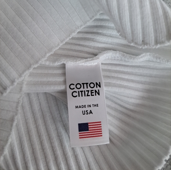 Cotton Citizen Crop Summer Top Sleeveless One Shoulder White Small Spandex - Picture 5 of 11